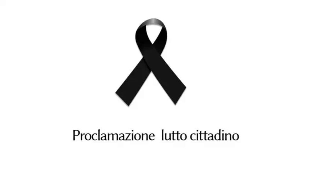 Proclamazione lutto cittadino giorno 13 aprile